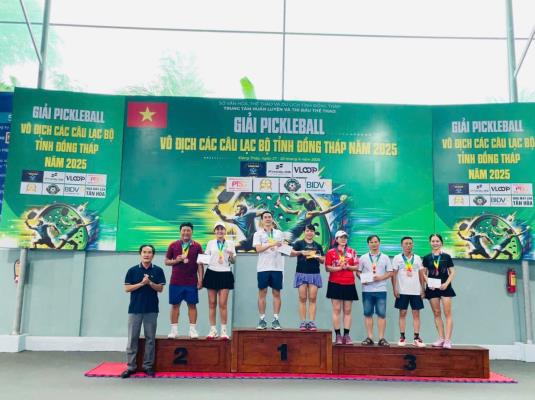 CLB Pickleball Trường Đại học Đồng Tháp giành 3 huy chương tại Giải Pickleball tỉnh Đồng Tháp